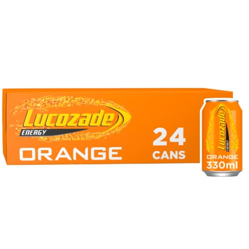 Picture of  330 Orange Lucozade Can x24 Export Only
