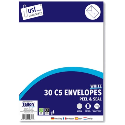 Picture of Envelope C5 P&S Wht x30