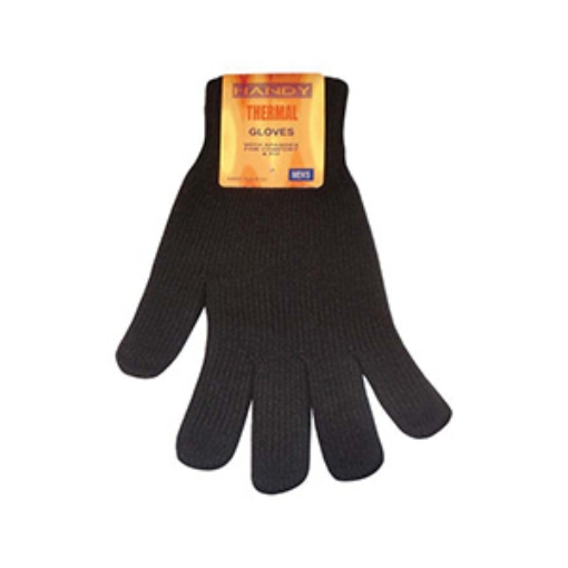 Picture of Gloves Mens  Black Thermal x12
