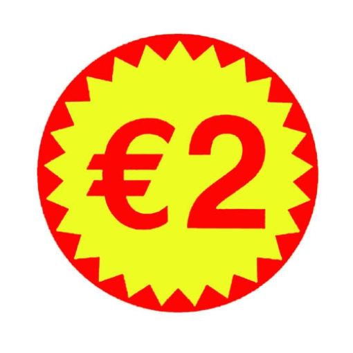 Picture of Labels Flashed €2 (1000) x1