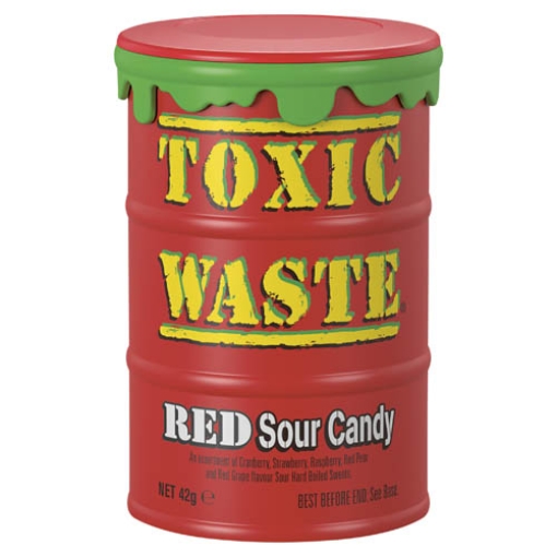 Picture of Toxic Waste Sour Candy Drum Red x12