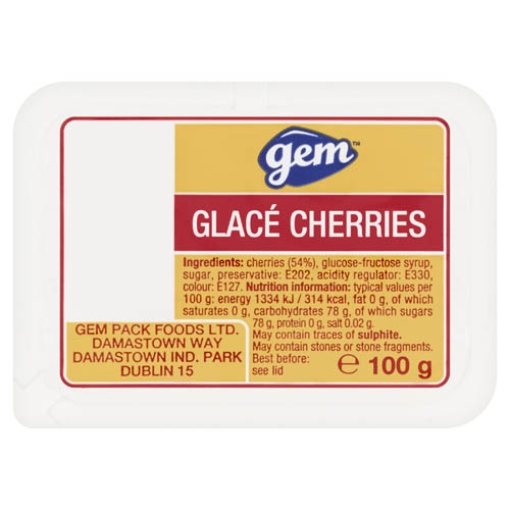 Picture of Gem Cherries Glace 100g x16