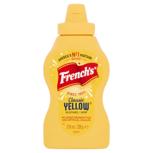 Picture of Frenchs Classic Yellow Mustard Squeezy 226g x8