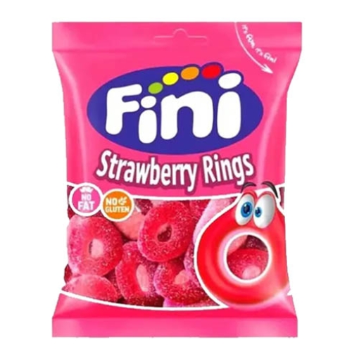 Picture of Bags Fini Strawberry Rings  80g x12