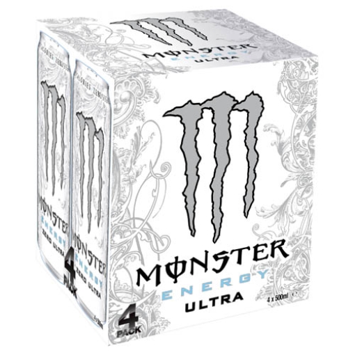 Picture of 500 Monster Ultra ZERO White Multi 4pk x6 DRS