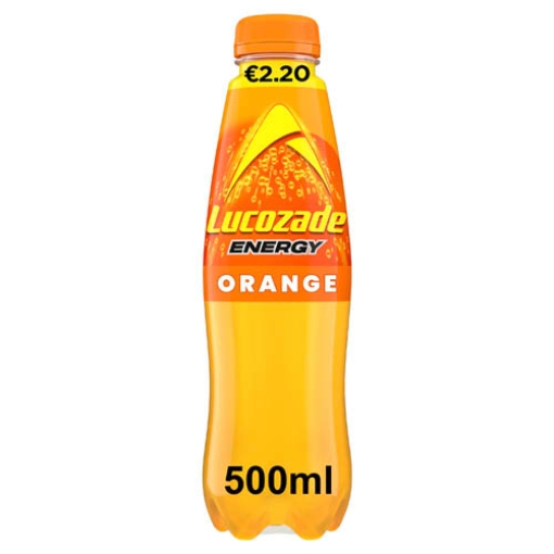 Picture of 500 Orange Lucozade PM €2.20 x12 DRS