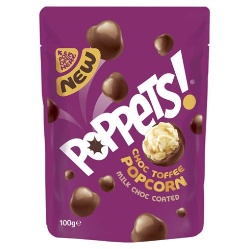 Picture of  Pouch Poppets Choc Toffee 100g x9