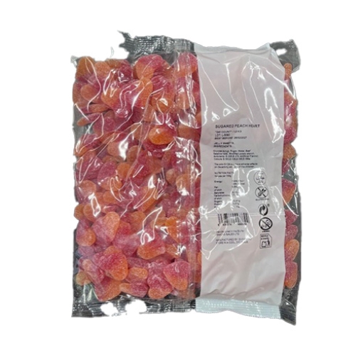Picture of Lake Peach Hearts Fizzy 5c Bags x240