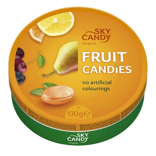Picture of Sky Candy Travel Tins Fruit Sweets 130g x11