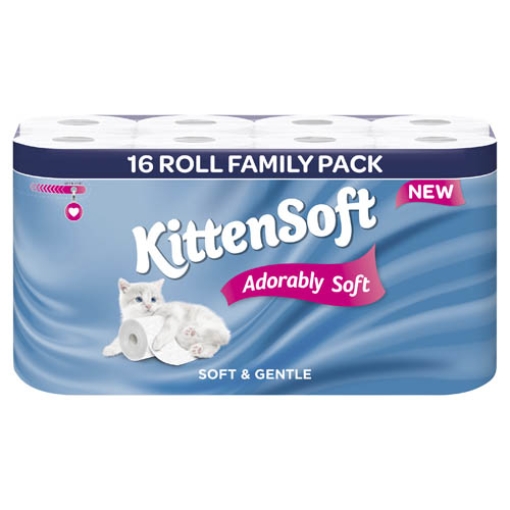 Picture of Toilet Roll Kittensoft 16pk x3