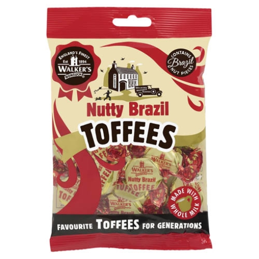 Picture of Bags Walkers Nutty Brazil Toffees 150g x12