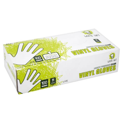 Picture of Case Glove Vinyl MED WHat (Powder) 100 x10
