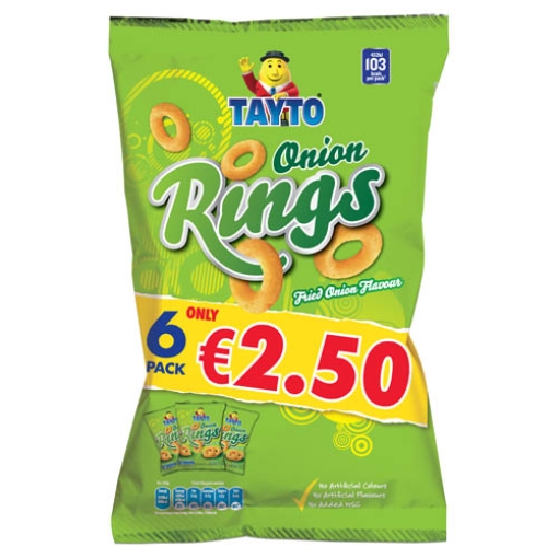 Picture of Tayto Onion Rings 6PK 120g PM€2.50  x12