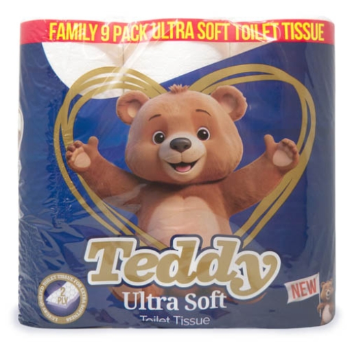 Picture of Toilet Roll TEDDY 9pk White x5