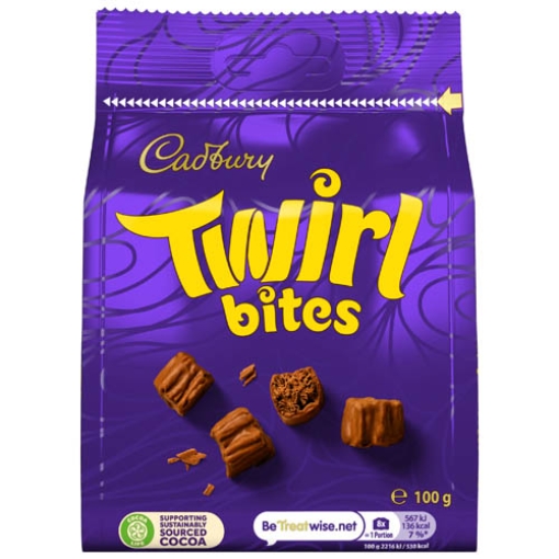 Picture of Bags Twirl Bites 100g Cadburys x10