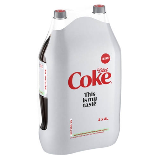 Picture of 2lt Diet Coke TWIN Pk PM €5.50 x3 DRS