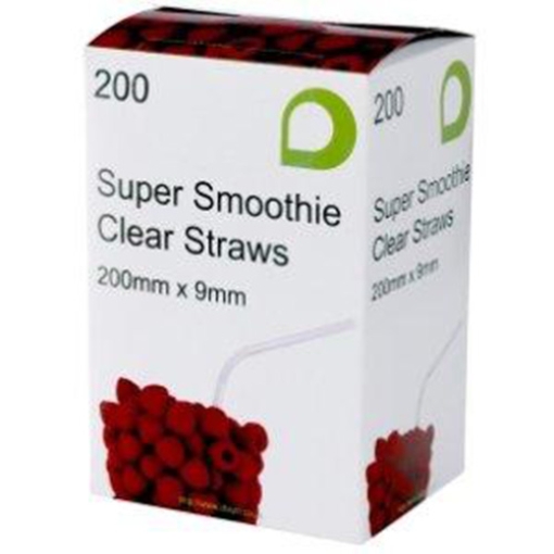 Picture of Straws Milkshake Clear wide 200s x1