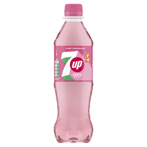 Picture of 500 7UP ZERO Pink Lemonade Bottle x24 DRS