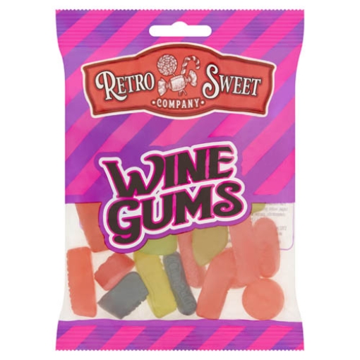 Picture of Bags Retro Sweets Wine Gums 140g x18