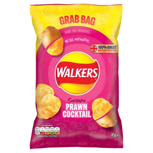 Picture of Walkers Prawn Cocktail Crisps Non HFSS 45G X32