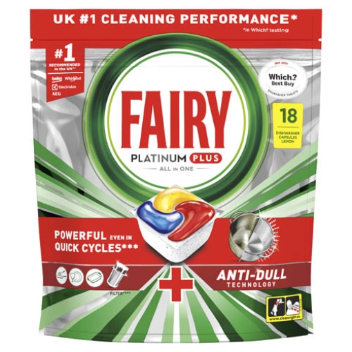 Picture of Fairy Dishwasher Platinum Plus Lemon Tabs 18s x6