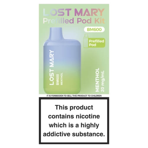 Picture of Lost Mary BM600 Menthol Prefill Kit 20g x10