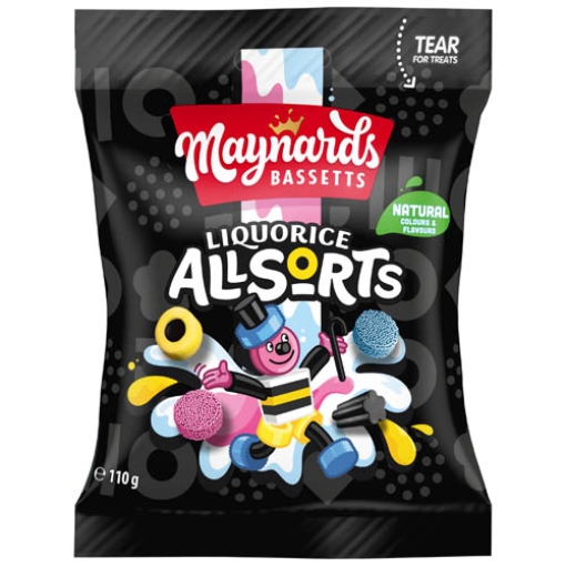 Picture of Bags Liquorice Allsorts Maynard Bass 110g x10