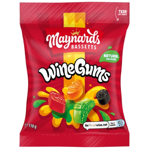 Picture of Bags Wine Gums Maynard Bassats 110g x10