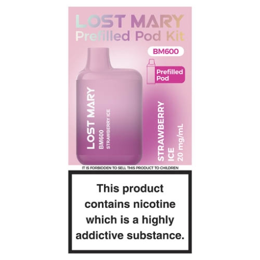 Picture of Lost Mary BM600 Strawberry Ice PrefillKit 20gx10