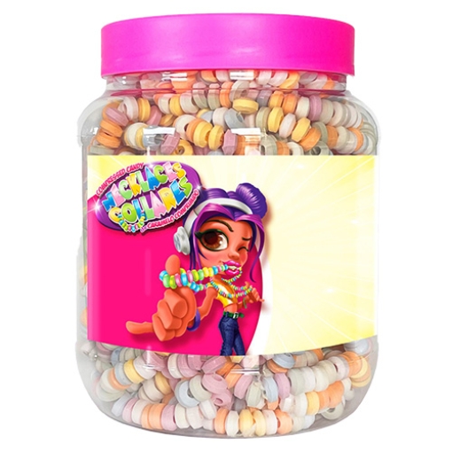 Picture of Candy Necklaces (Wrapped) Jar 30c x70