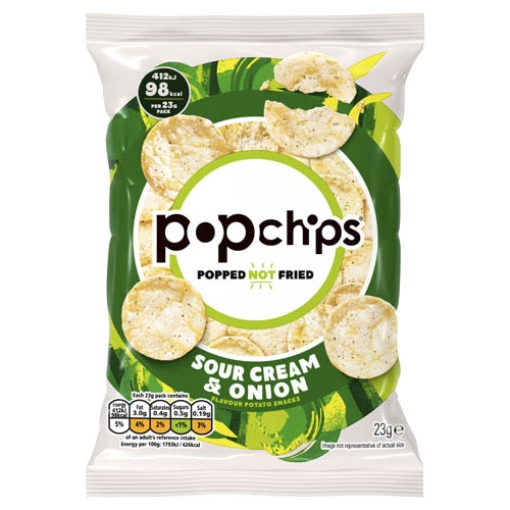 Picture of Popchips Sour Cream & Onion Crisps 23g x24
