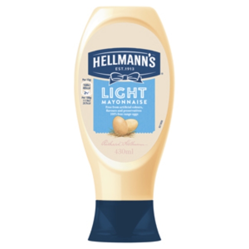 Picture of Hellmans Light Squeezy Mayonnaise 430ml x8