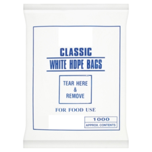 Picture of White HDPE LARGE Plastic Bag 10*12 x1000