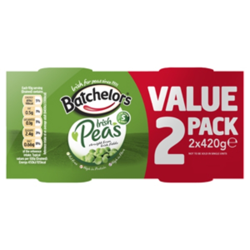 Picture of Batchelors Peas 420g  Twin Pack x12