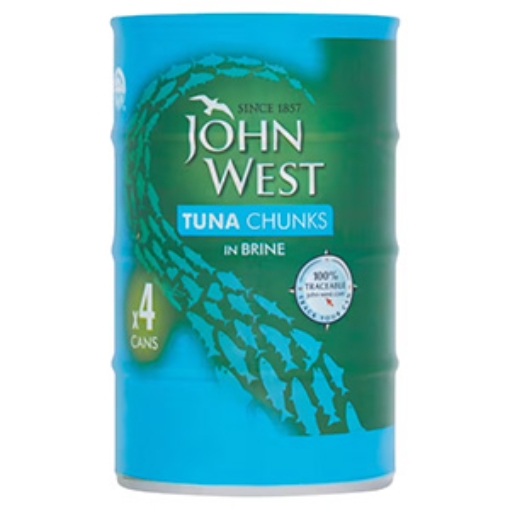 Picture of JWEST Tuna Chunks Brine 4pk 145g x3