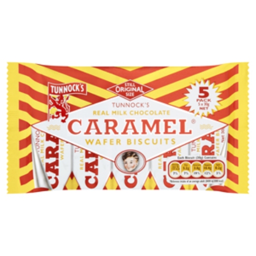 Picture of Tunnocks Caramel Wafer Multi 150g (30g x 5pk) x30
