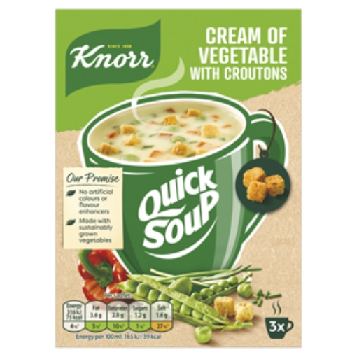 Picture of Knorr 3 Pack Cream of Vegetable QuickSoup 51g x12