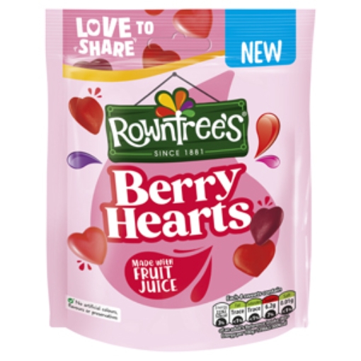 Picture of Pouch Rowntrees Berry Hearts 115g x10