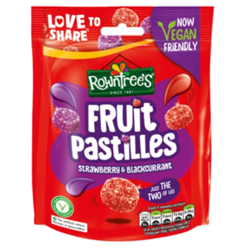 Picture of Pouch Rowntrees Fruit Pastilles St&Black 143g x10