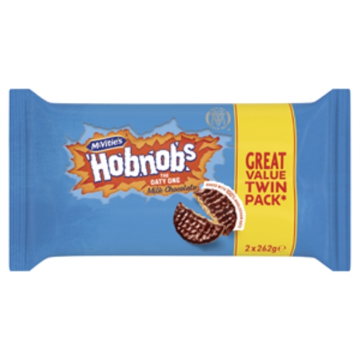 Picture of McVities HobNob Milk Choc (262gx2)Twin  x6