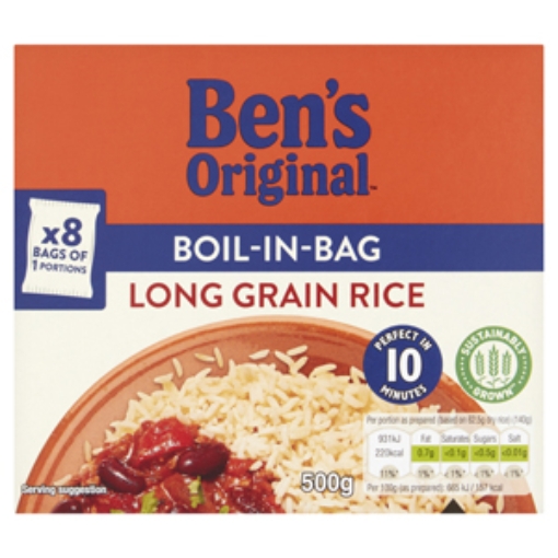 Picture of Bens Long Grain 500g Boil in Bag x12
