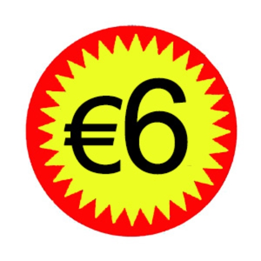 Picture of Labels Flashed €6 (1000) x1