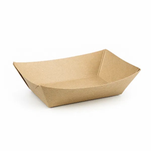 Picture of Case Compost Paper FoodTray Kraft 1lb (250x4)