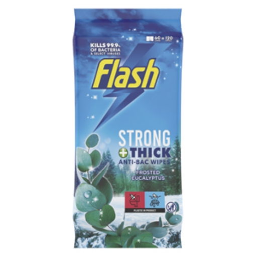 Picture of Flash Anti Bac Wipes Lemon 60 x4