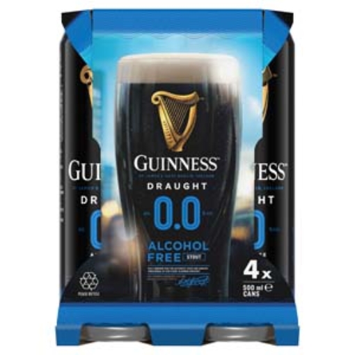 Picture of Guinness 500ml 0.0 Can 4pk x6 DRS
