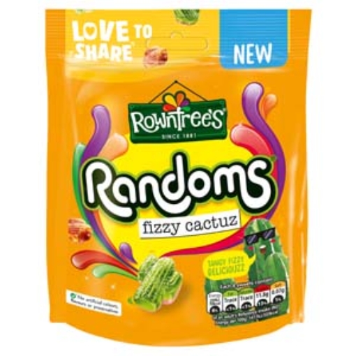 Picture of Pouch Rowntrees Randoms FizzyCactuz 130g x10