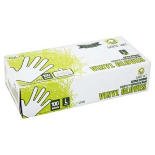Picture of Case Glove Vinyl Blue LARGE WHat (Powder) 100 x10
