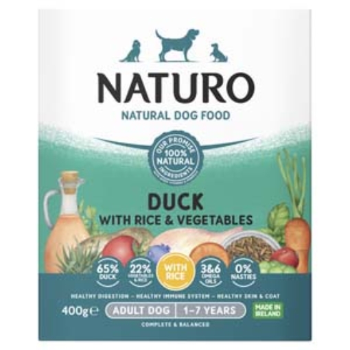 Picture of Naturo Dogfood Adult Tray Duck&Rice 400g x7