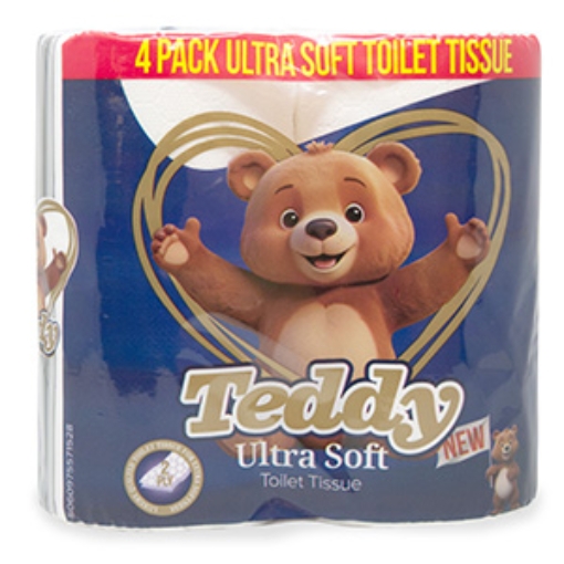Picture of Toilet Roll TEDDY 4pk White x10