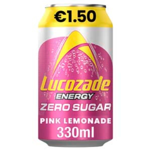 Picture of 330 Zero Pink Lucozade Can PM€1.50  x24 DRS
